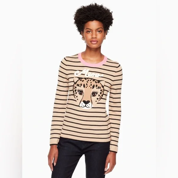 KATE SPADE Broome street meow sweater shirt